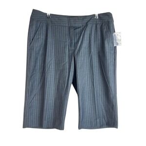 Mixit Pinstriped Cropped Trousers | Women's Size 12 Chic Suiting Office Academia